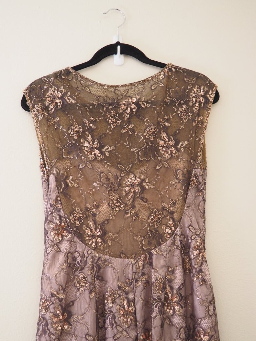 Sue Wong Nocturne Sleeveless Lace Dress sz 8 - Picture 7 of 8
